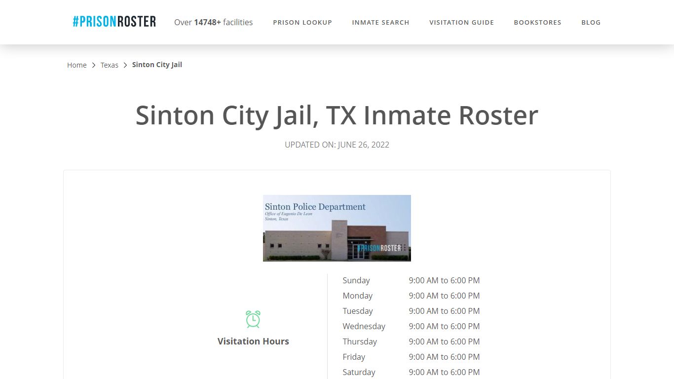 Sinton City Jail, TX Inmate Roster