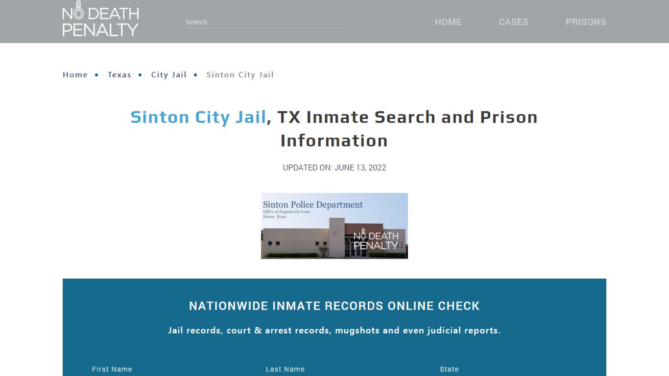 Sinton City Jail, TX Inmate Search, Visitation, Phone no ...